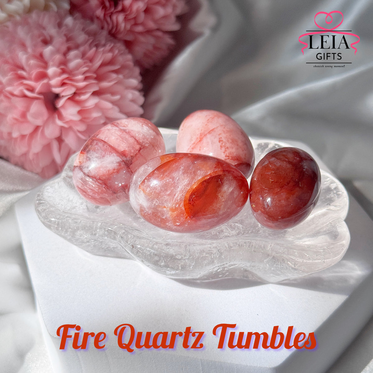Fire Quartz Tumbles