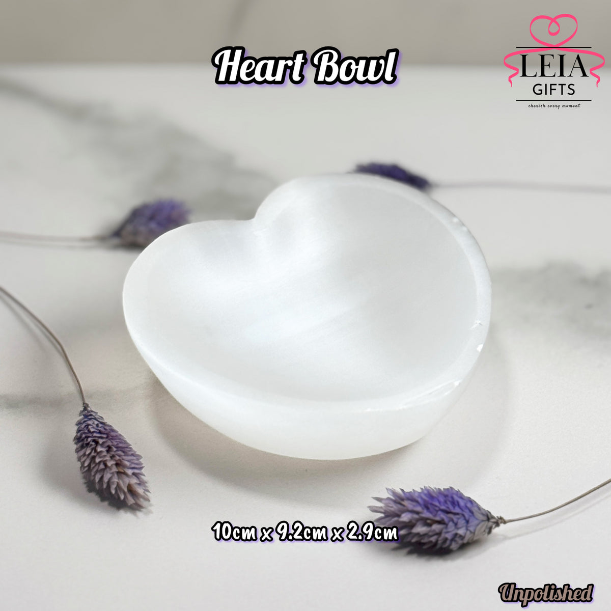 Selenite Heart Bowl