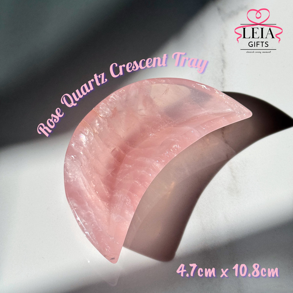 Rose Quartz Crescent Bowl
