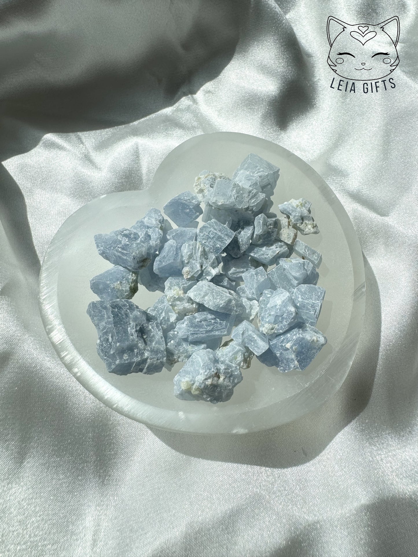 Celestite Raw Chips