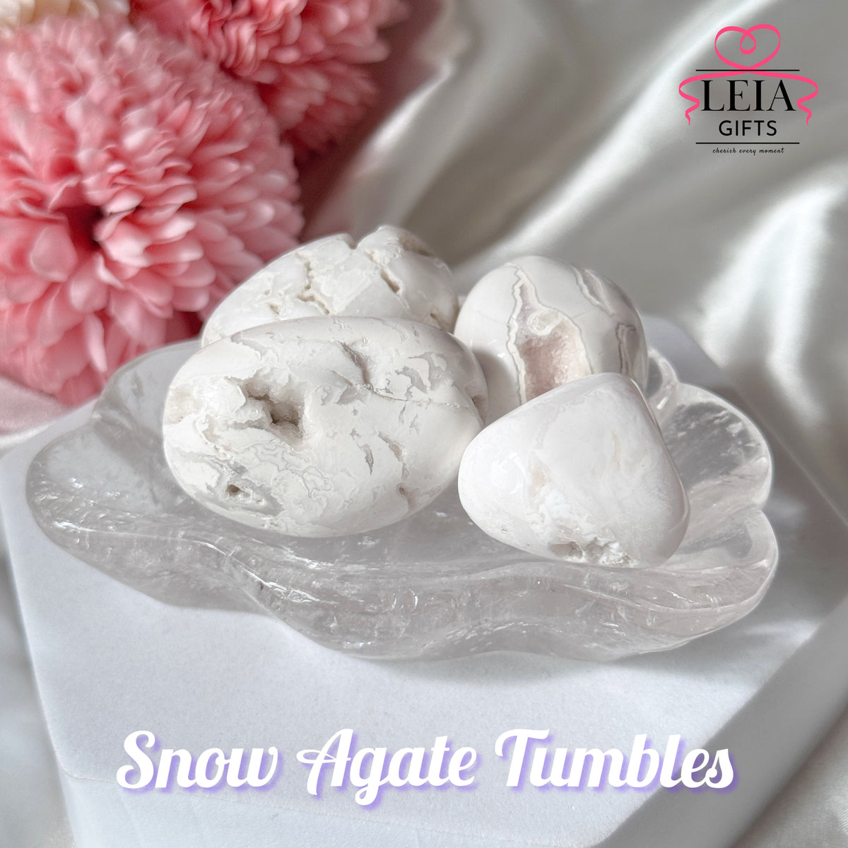 Snow Agate Tumbles