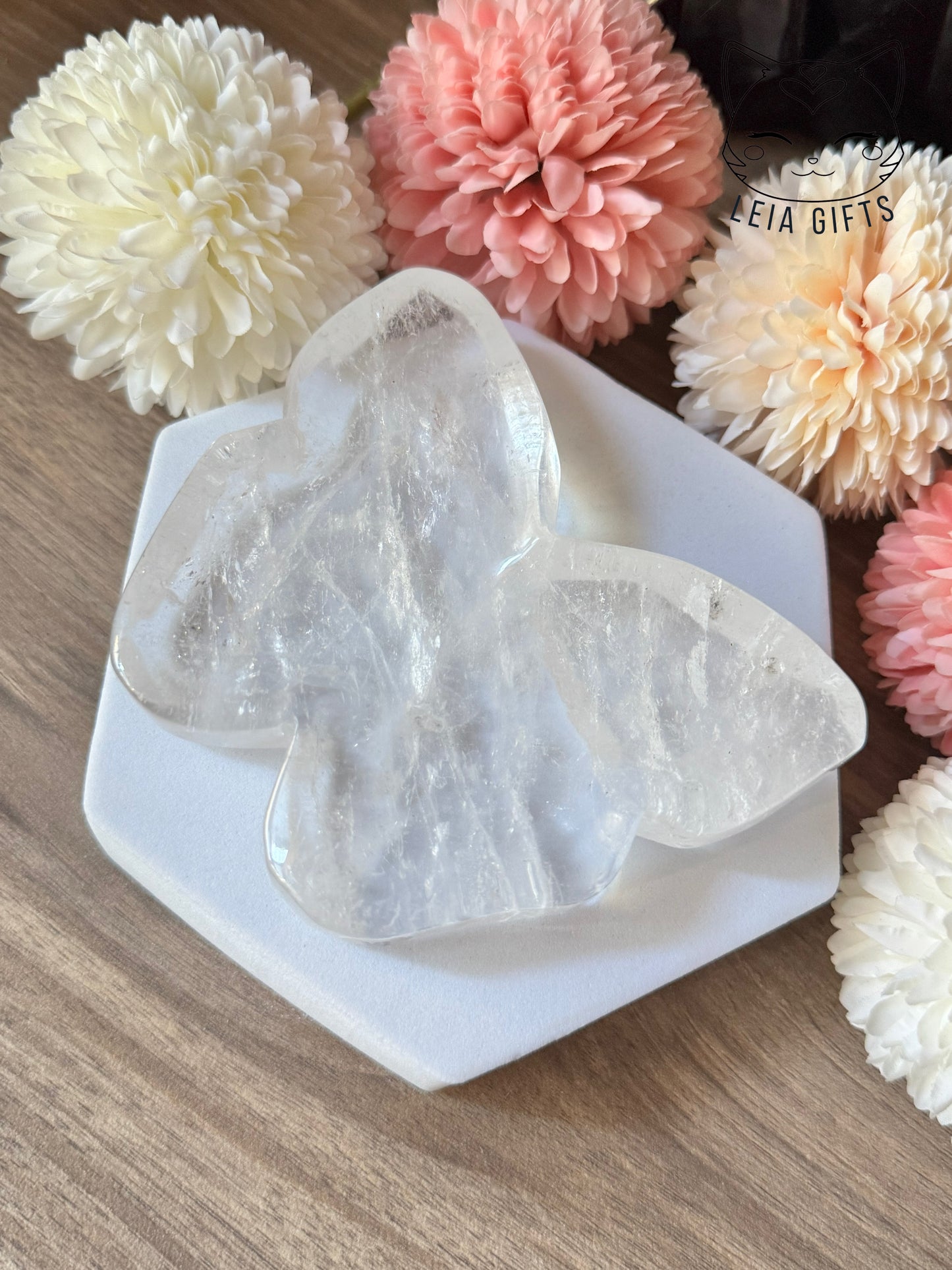 Clear Quartz Butterfly Tray