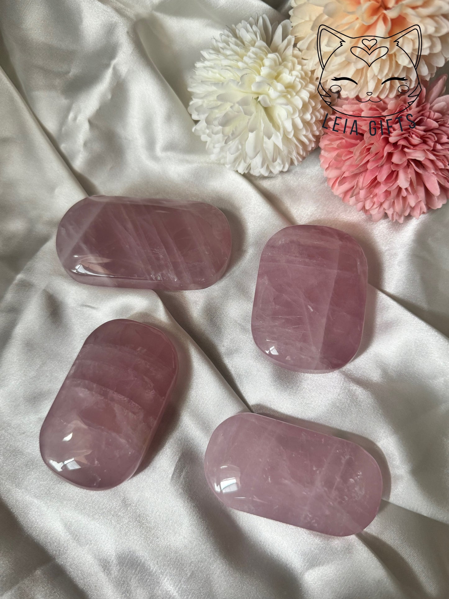 Lavender Rose Quartz Palmstone
