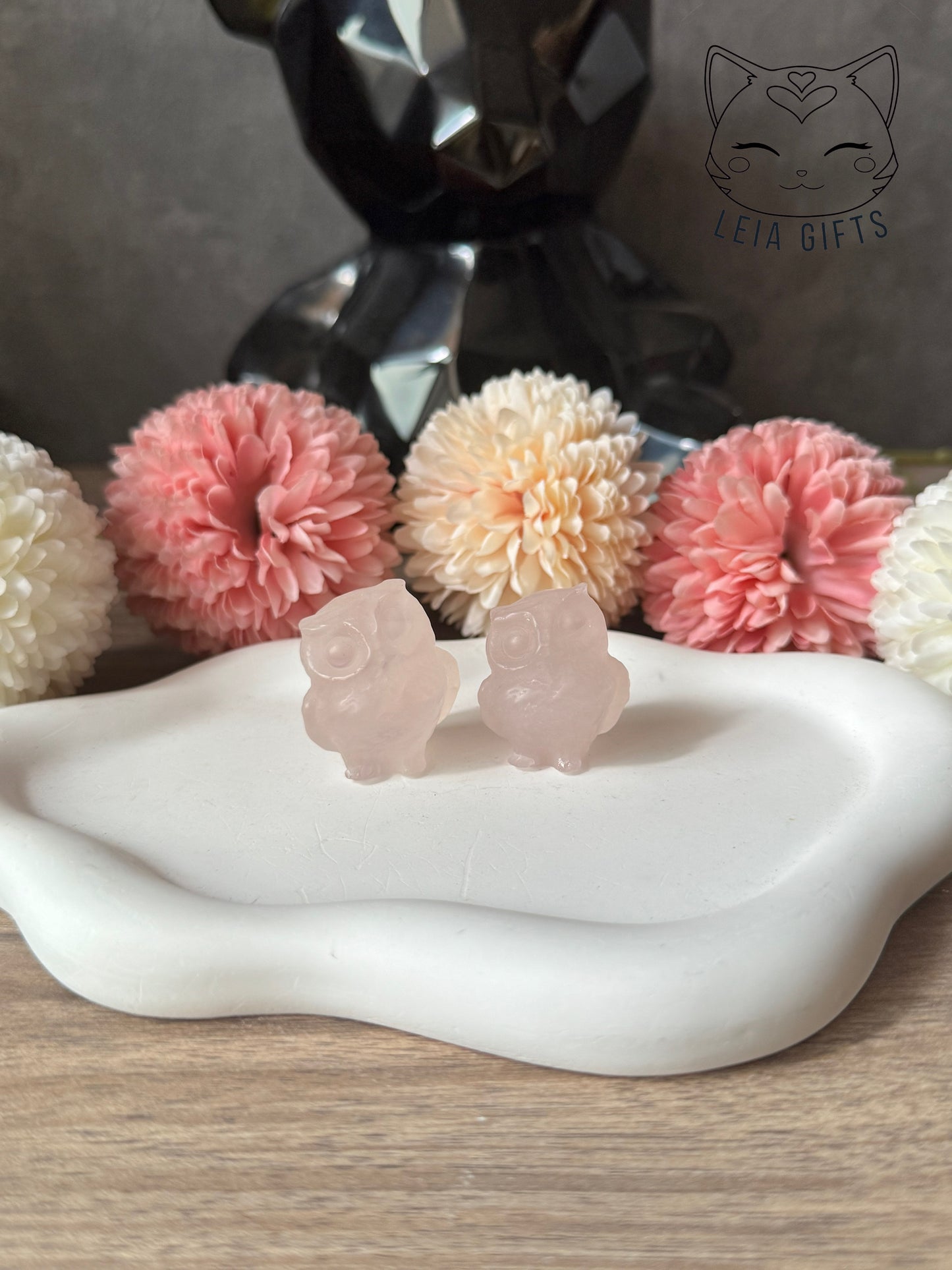 Rose Quartz Owl