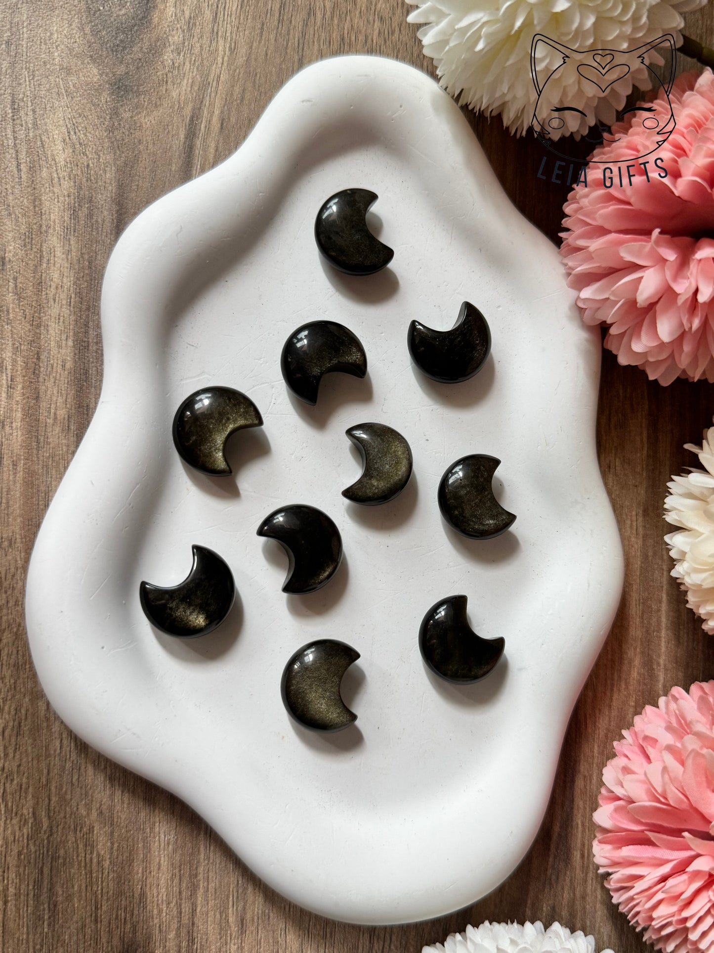 Gold Obsidian Moons