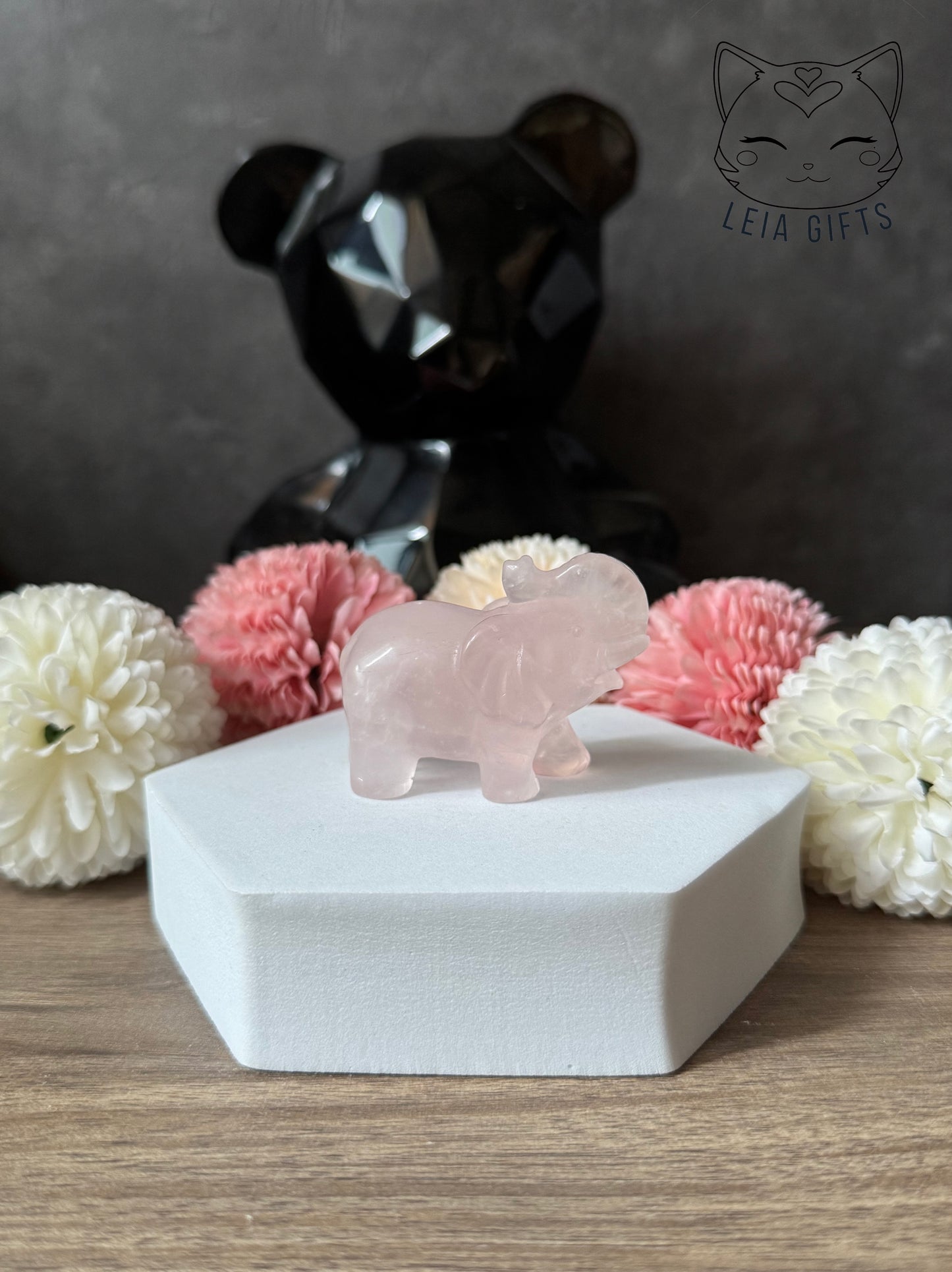 Rose Quartz Elephant