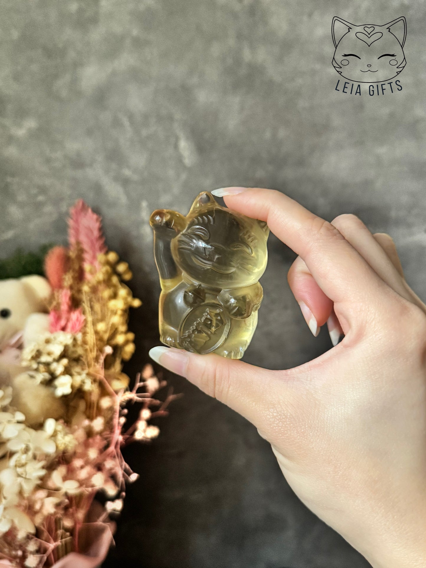 Citrine Fortune Cat