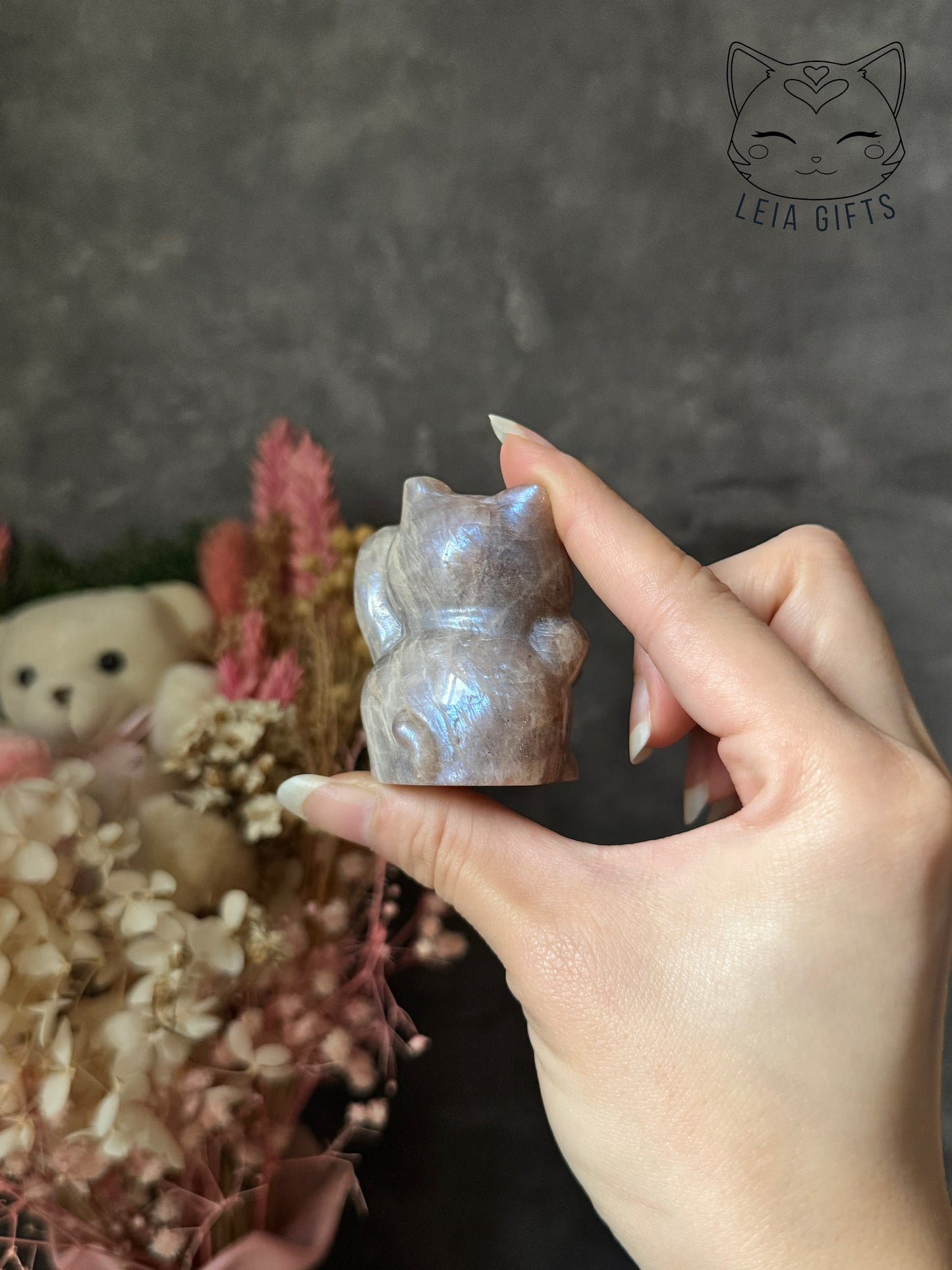 Moonstone Fortune Cats (Pair)