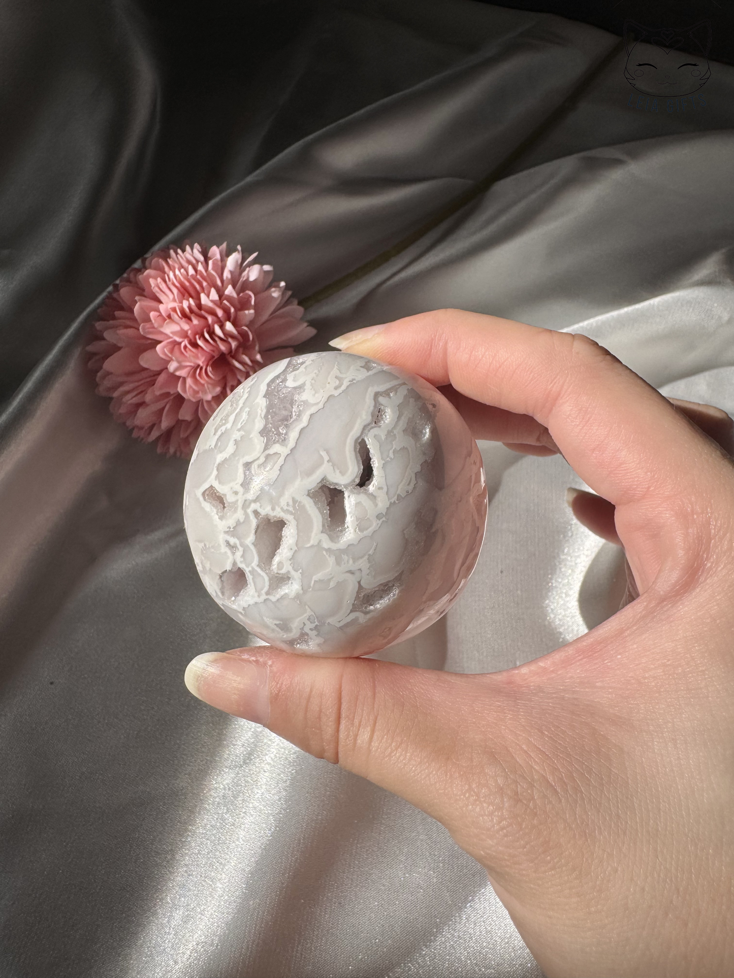 Snow Agate Sphere