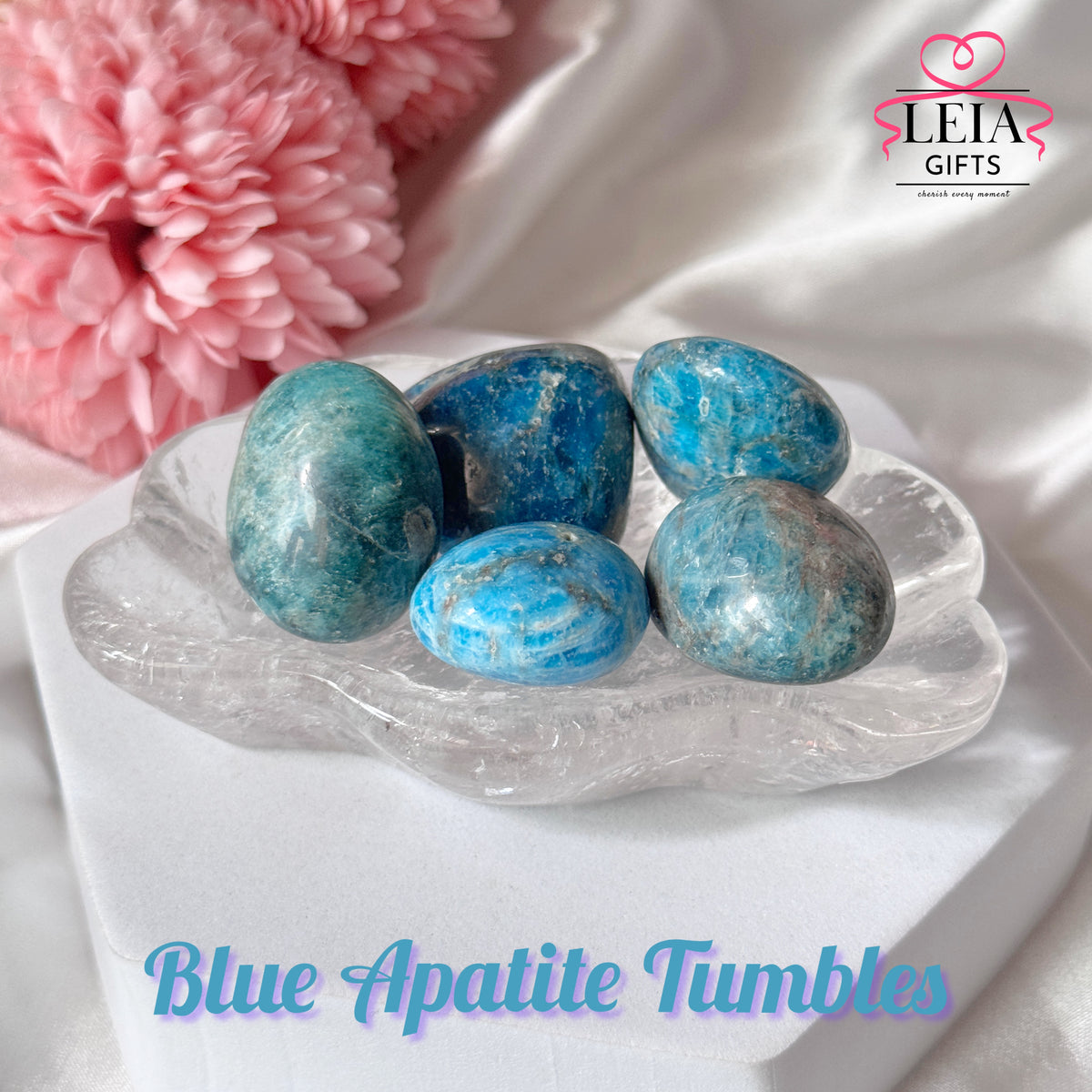 Blue Apatite Tumbles