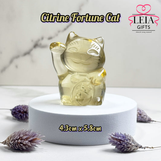 Citrine Fortune Cat (High Quality)