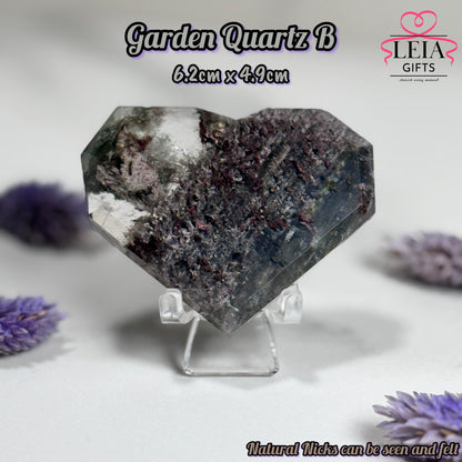 Faceted Garden Quartz Hearts