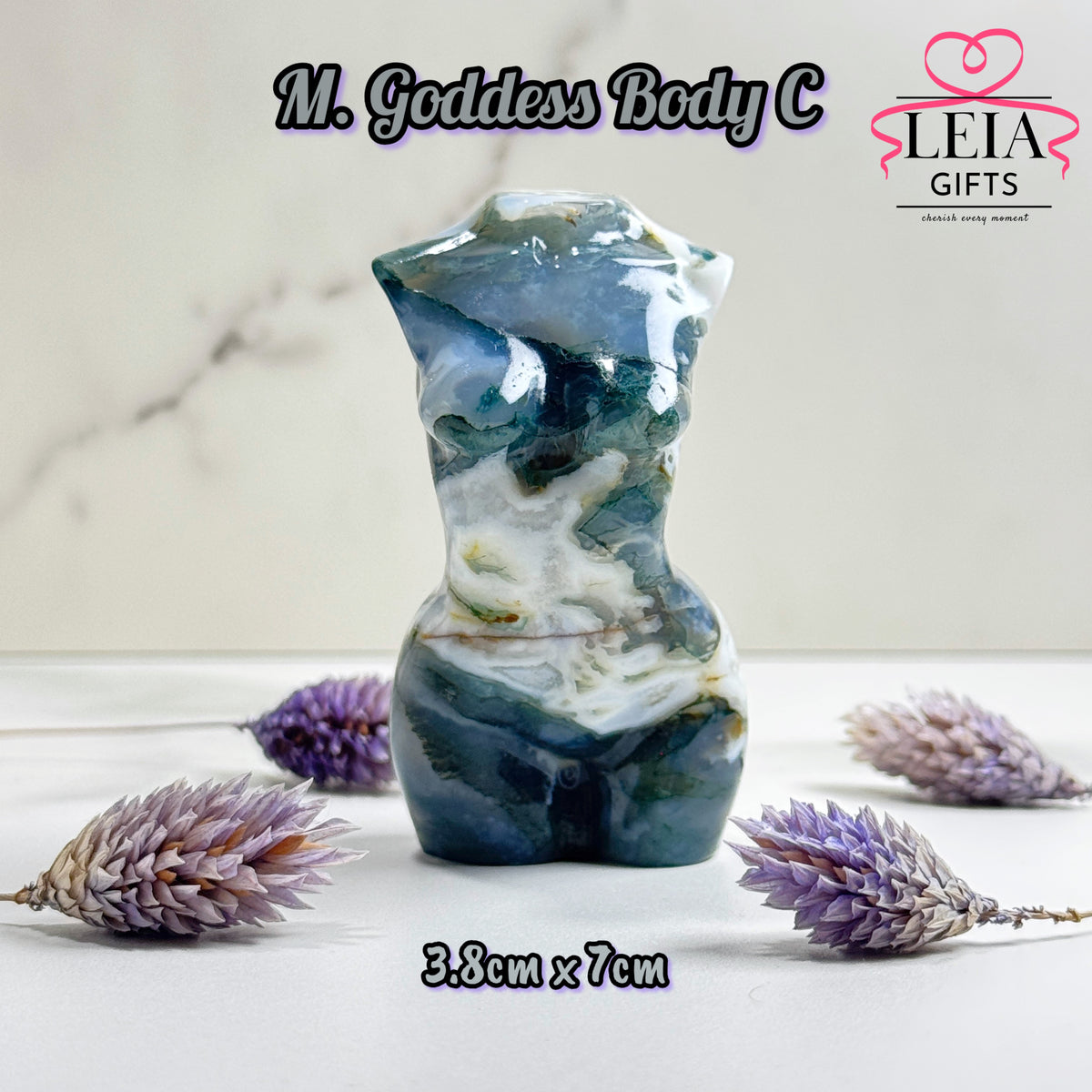 Moss Agate Goddess Body