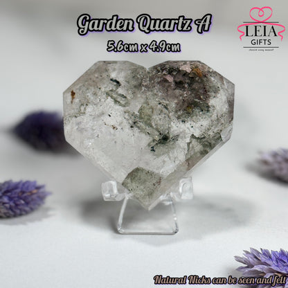 Faceted Garden Quartz Hearts