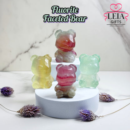 Fluorite Faceted Bears
