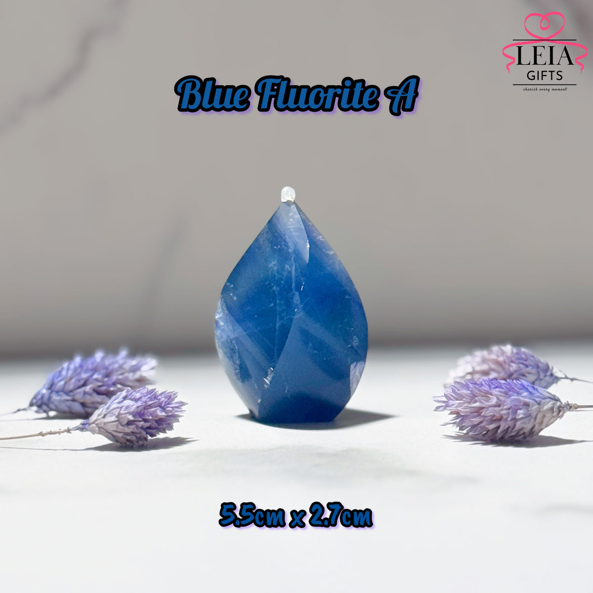 Blue Fluorite Flames