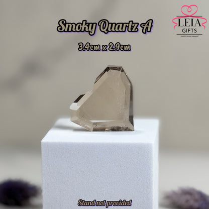 Faceted HQ Smoky Quartz Hearts