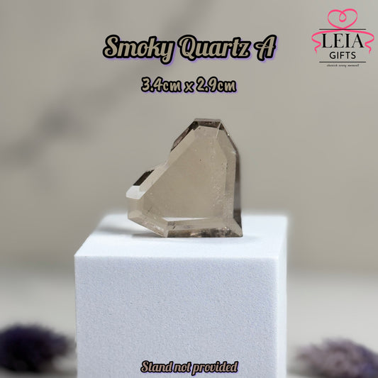 Faceted HQ Smoky Quartz Hearts