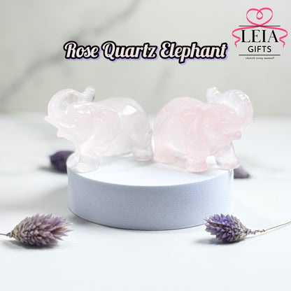 Rose Quartz Elephant