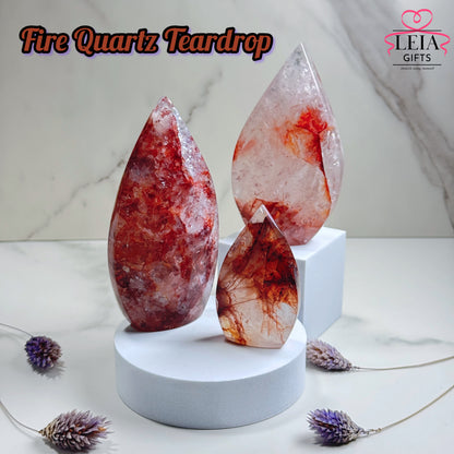 Fire Quartz Teardrop