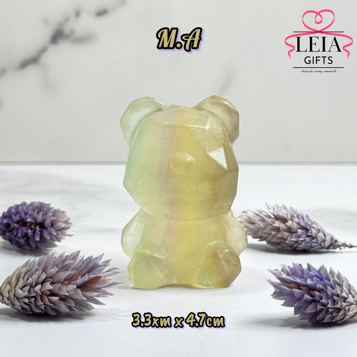 Fluorite Faceted Bears