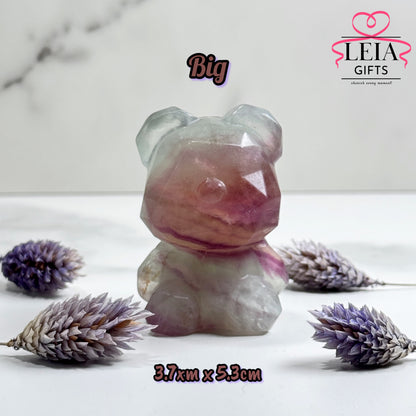 Fluorite Faceted Bears