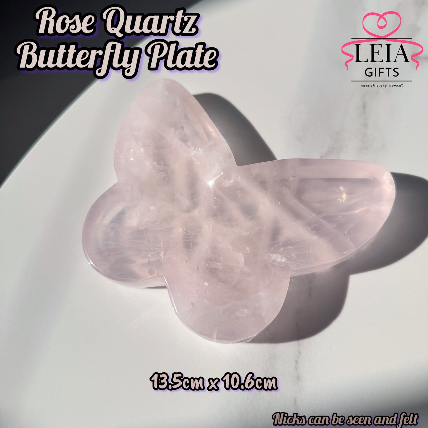 Rose Quartz Butterfly Plate