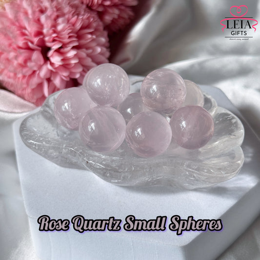 Rose Quartz Small Spheres