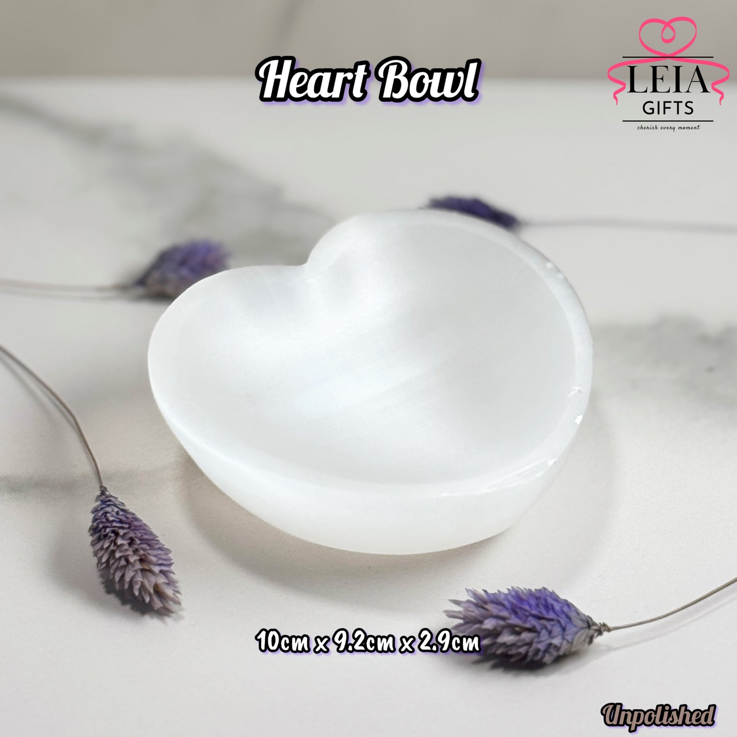 Selenite Heart Bowl