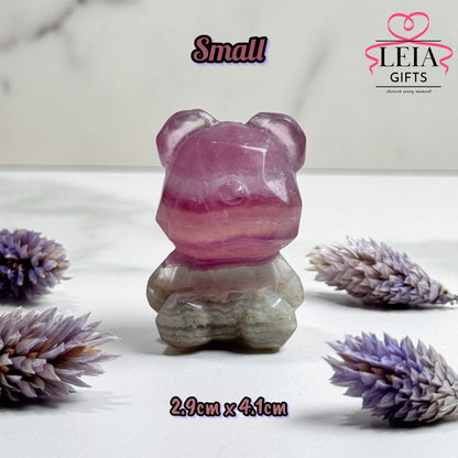 Fluorite Faceted Bears