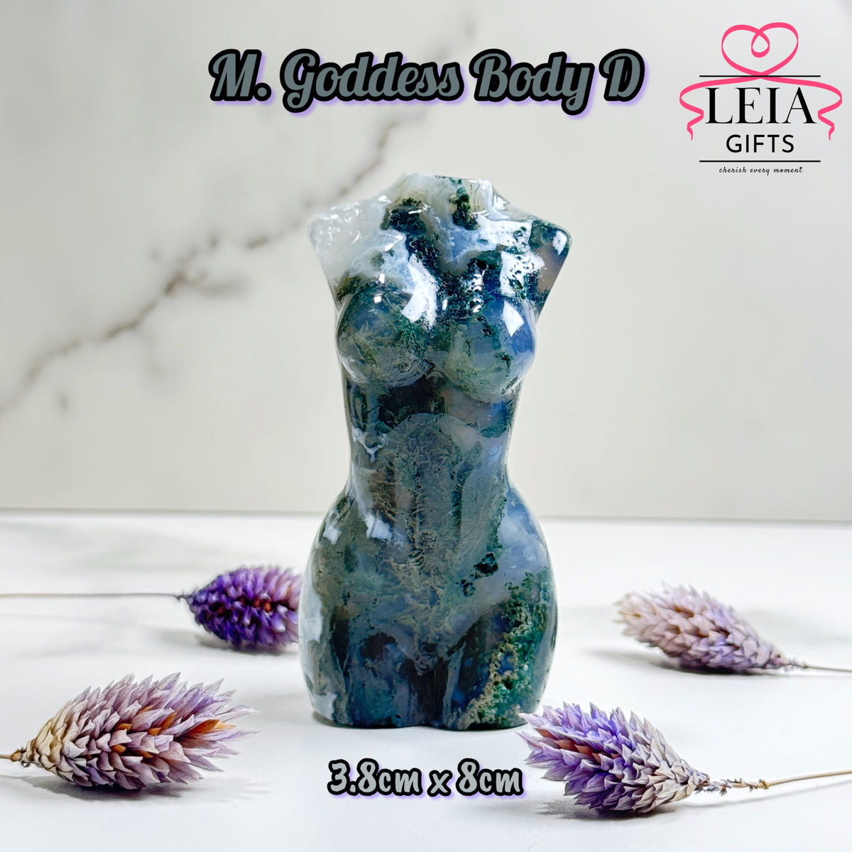 Moss Agate Goddess Body