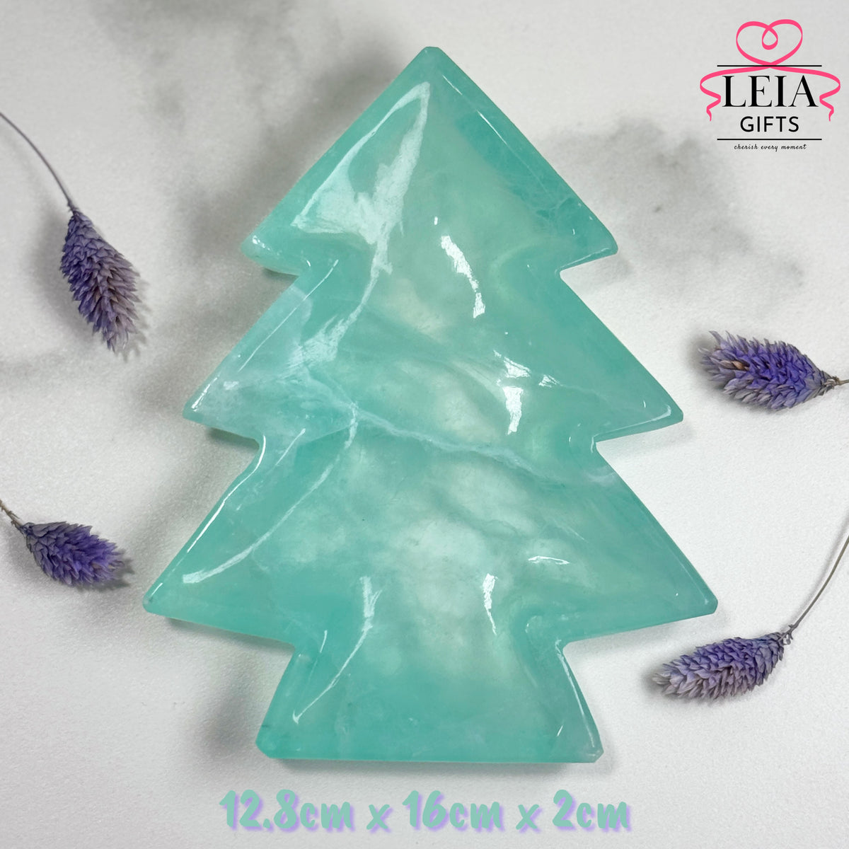 Fluorite Christmas Tree Plate