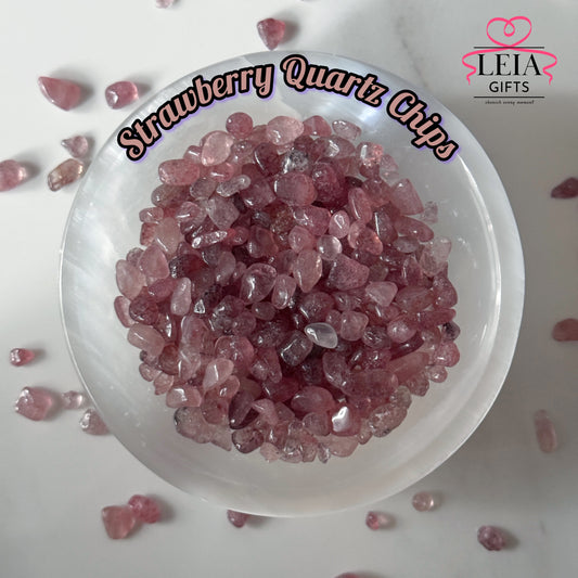 Strawberry Quartz Chips