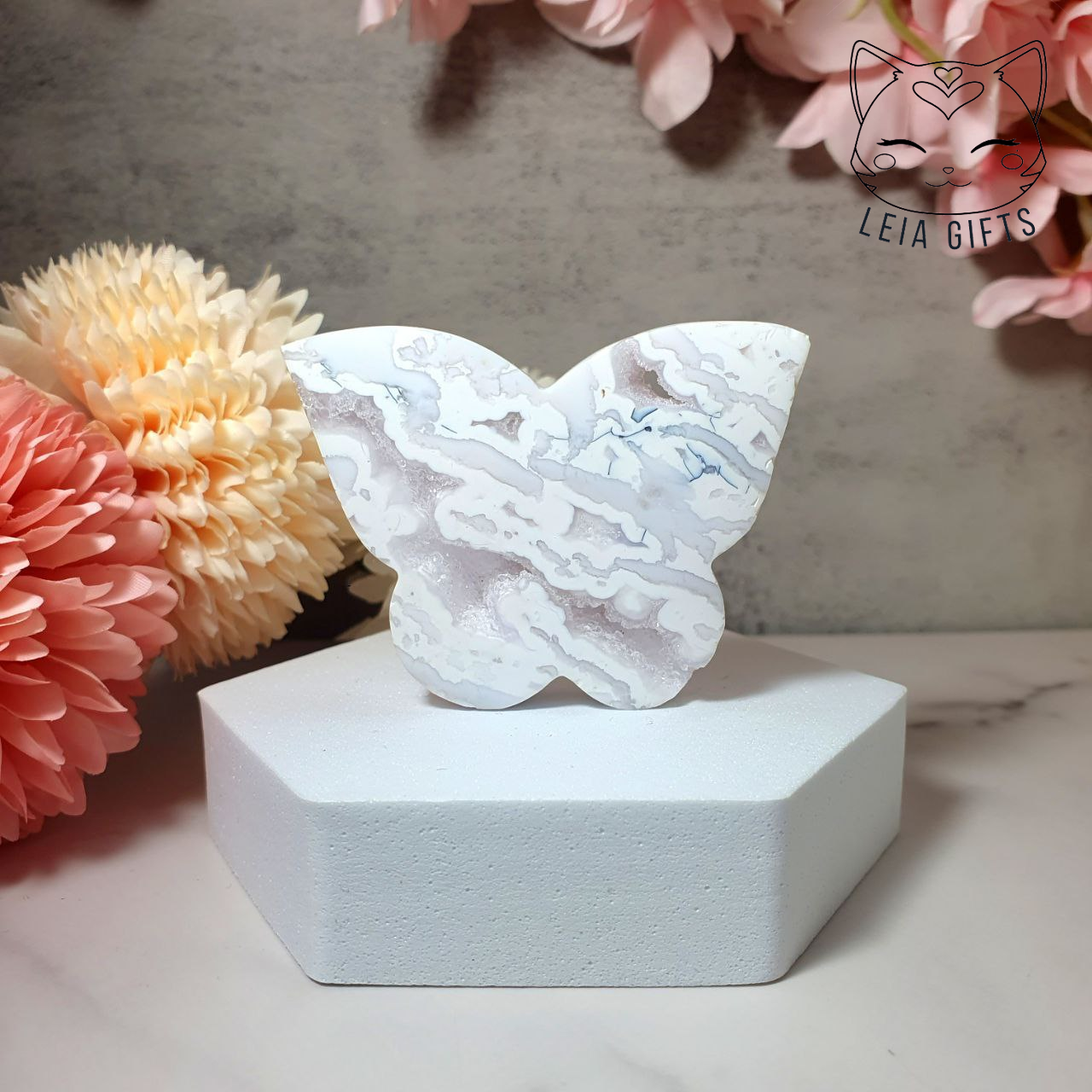 Snow Agate Butterfly