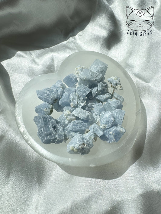 Celestite Raw Chips