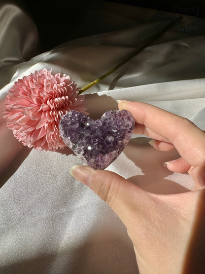 Amethyst Heart Cluster