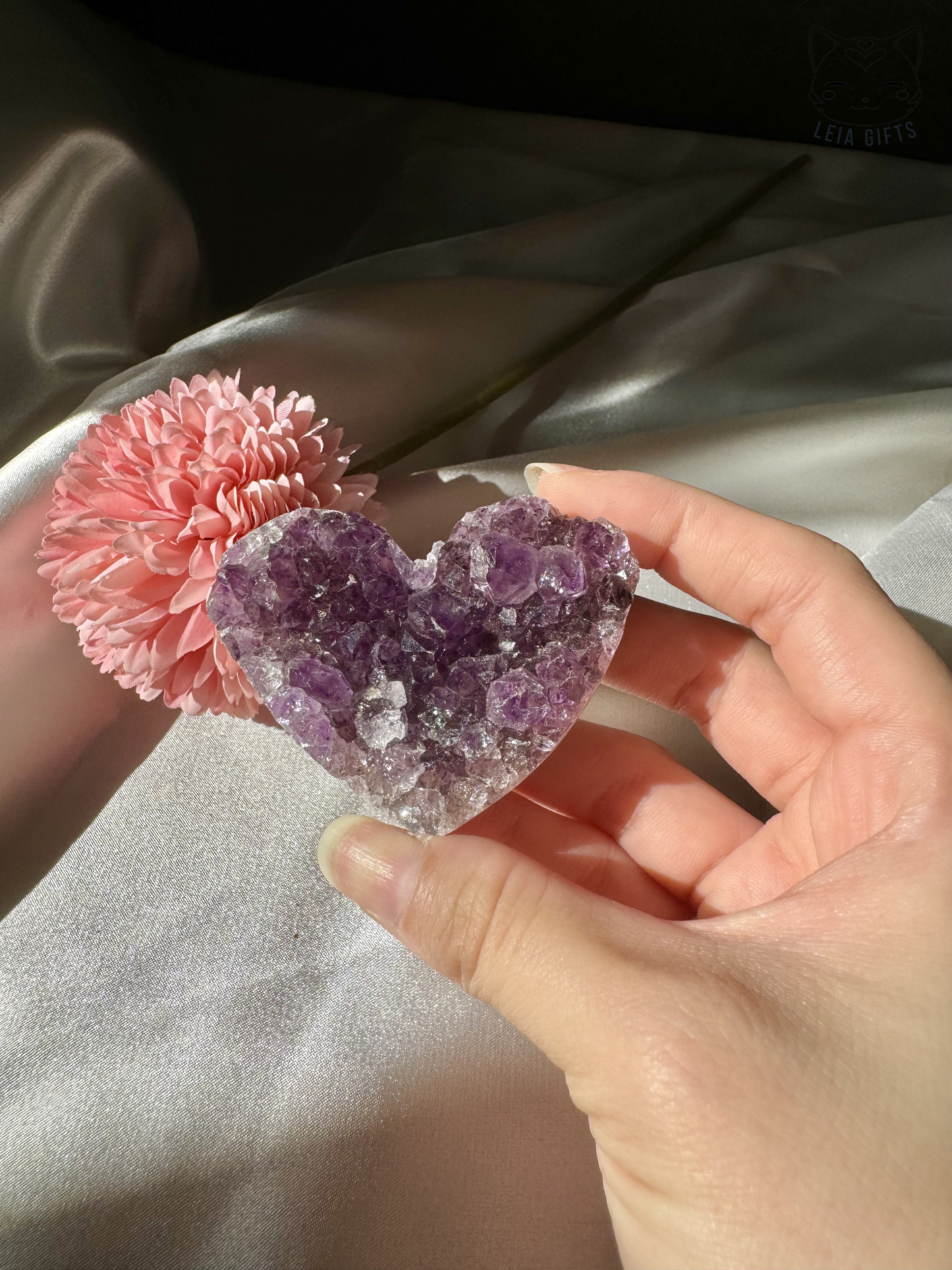 Amethyst Heart Cluster