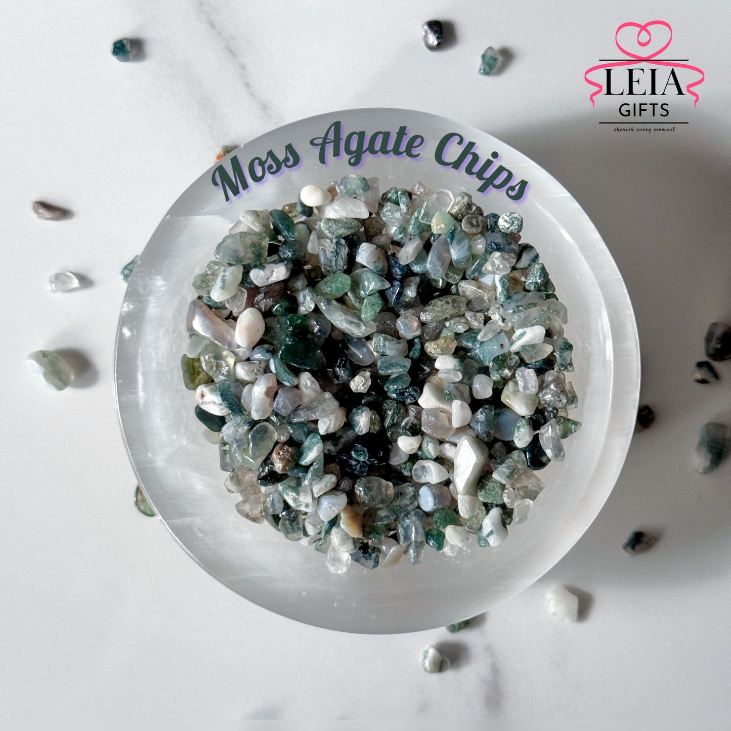 Moss Agate Chips