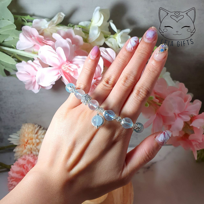 Aquamarine Silver Bracelet