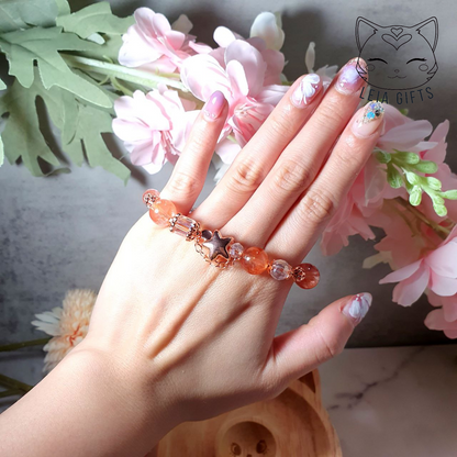 Fire Quartz Rose Gold Bracelet