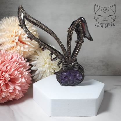 Amethyst Rabbit Hair Claw