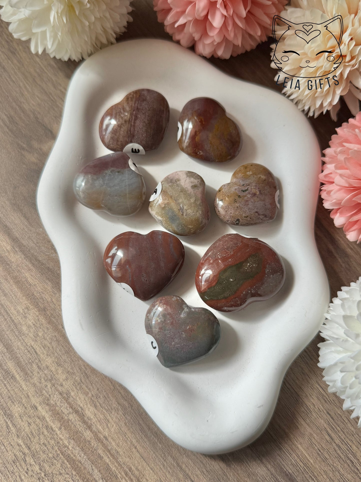 Ocean Jasper Small Heart