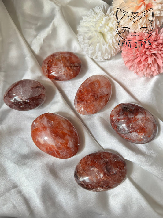 Fire Quartz Palmstone