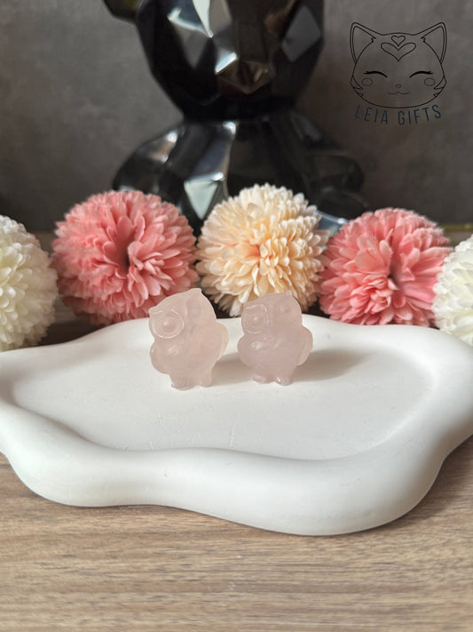 Rose Quartz Owl