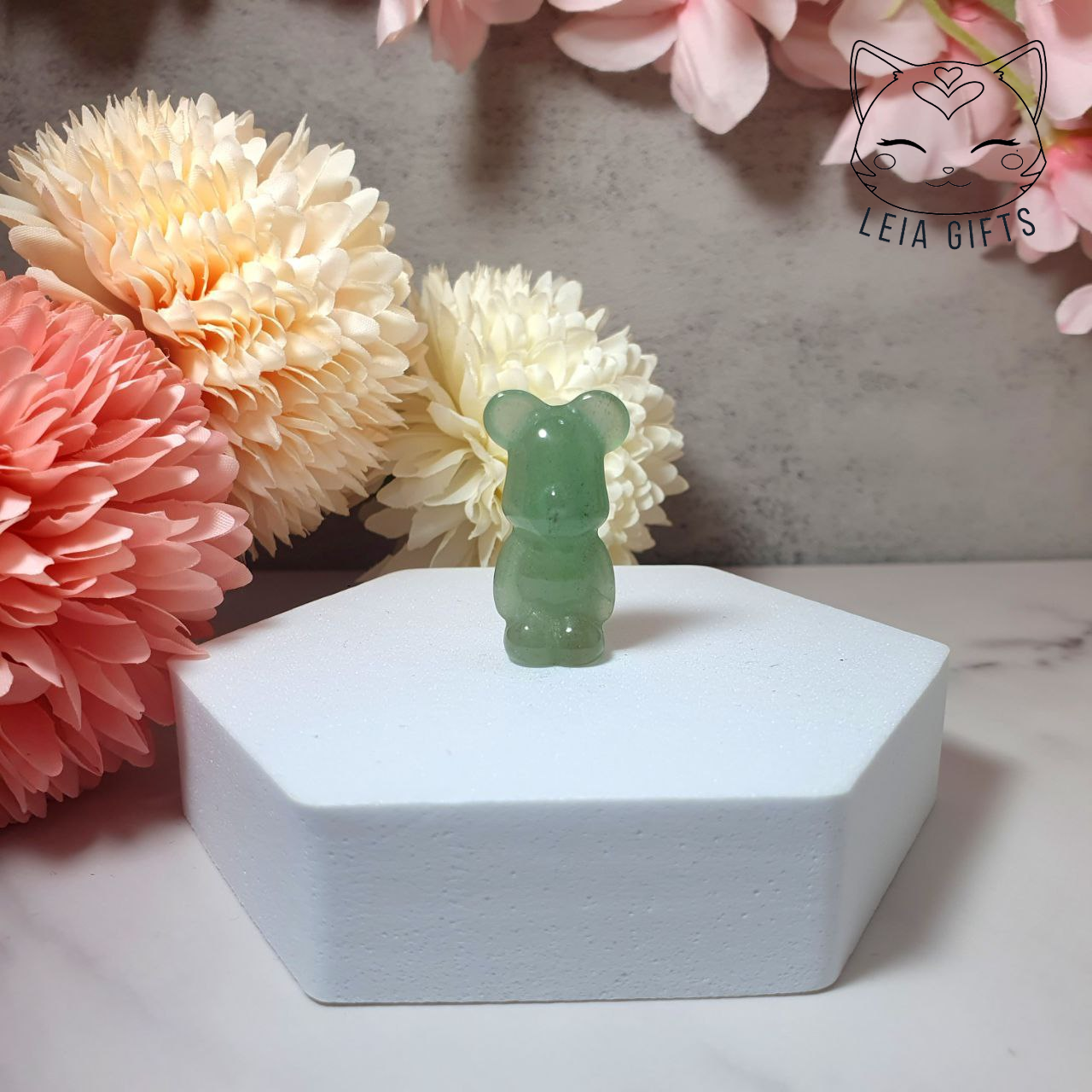 Green Aventurine Bear Brick