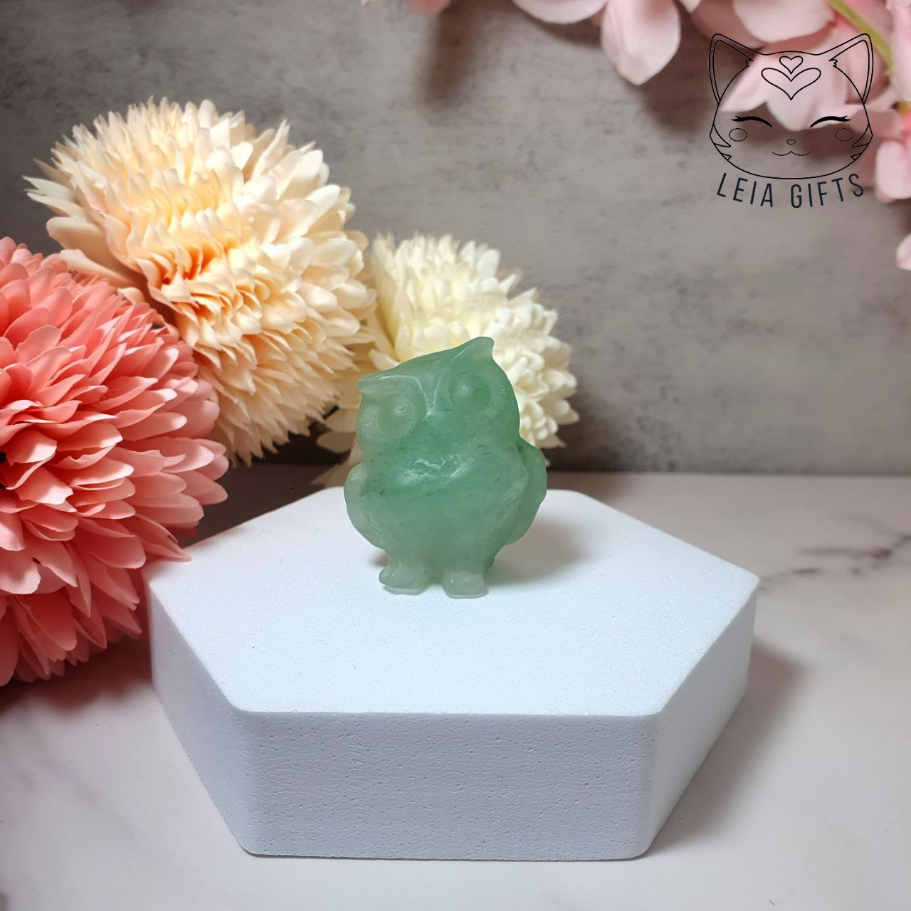 Green Aventurine Owl