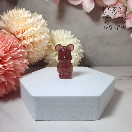 Strawberry Quartz Bear Brick