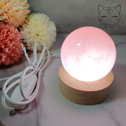 LED Wooden Sphere Stand