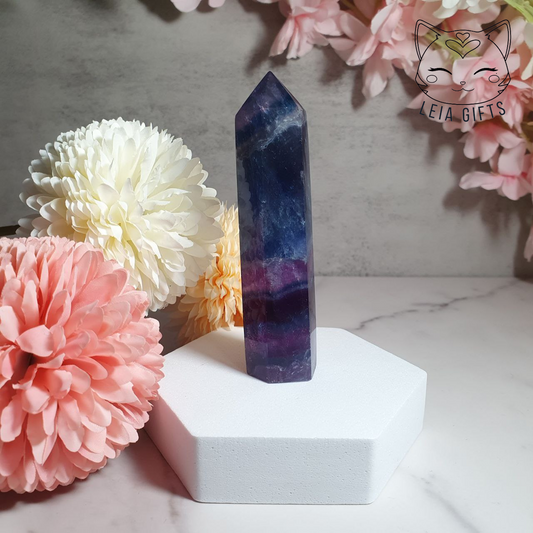 Blue x Purple Fluorite Tower