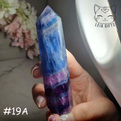 Blue x Purple Fluorite Tower